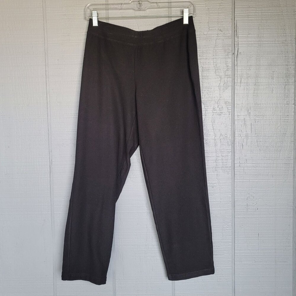 Eileen‎ Fisher Women's Black Pull On Stretchy Cropped Pants. Size XS